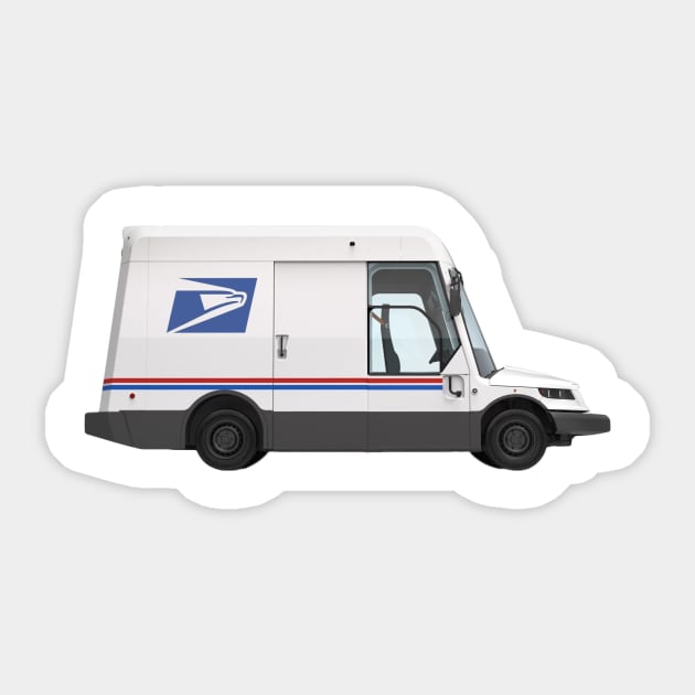 Postal Worker New Delivery Vehicle Sticker by The Shirt Genie